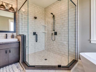 Corner Shower With Three Glass Sides