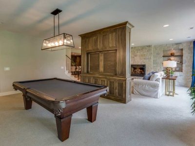 Game Room In Basement Of New Home