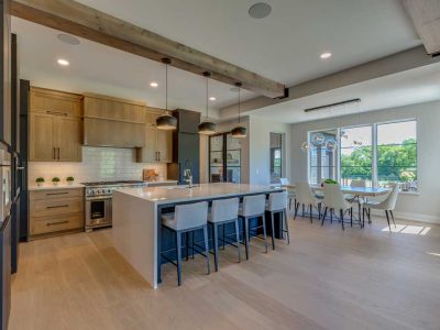 Open Kitchen With Natural Wood
