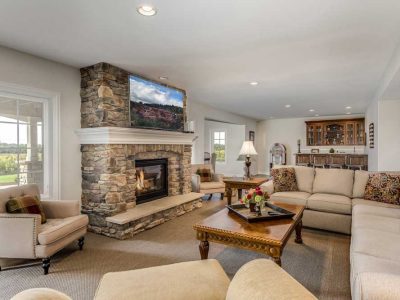 Beautiful Basement Gathering Room For Lounging