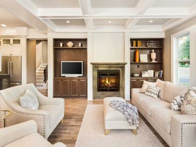 Luxurious Living Room In New Home
